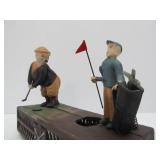 Antique Style Cast Iron Mechanical Bank #1 - Golfers