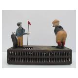 Antique Style Cast Iron Mechanical Bank #1 - Golfers