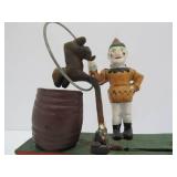 Antique Style Cast Iron Mechanical Bank #4 - Trick Dog