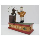 Antique Style Cast Iron Mechanical Bank #4 - Trick Dog