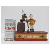 Antique Style Cast Iron Mechanical Bank #4 - Trick Dog