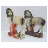 2 Larger Vintage Chalkware 1930
