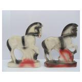 2 Larger Vintage Chalkware 1930