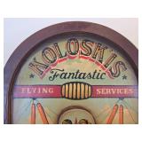 Vintage Style Wooden Nautical "Fantastic Flying Services" Airplane Sign