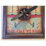 Vintage Style Wooden Nautical "Fantastic Flying Services" Airplane Sign