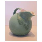 Very Nicely Glazed RUM RILL Art Pottery Green Pitcher