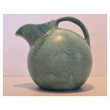 Very Nicely Glazed RUM RILL Art Pottery Green Pitcher