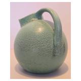 Very Nicely Glazed RUM RILL Art Pottery Green Pitcher