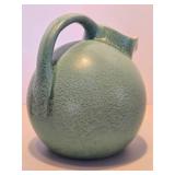 Very Nicely Glazed RUM RILL Art Pottery Green Pitcher