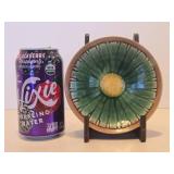 Antique Majolica Sunflower Plate