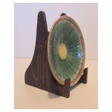 Antique Majolica Sunflower Plate