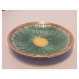 Antique Majolica Sunflower Plate