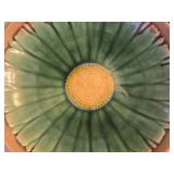 Antique Majolica Sunflower Plate