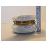 Larger Size Vintage WAVECREST Hand Painted Hinged Dresser Box