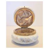 Larger Size Vintage WAVECREST Hand Painted Hinged Dresser Box