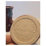 Nice Pair of Signed ROSEVILLE Art Pottery Candle Stands