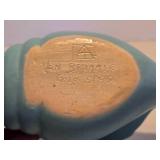 2 Excellent Signed Vintage VAN BRIGGLE Blue Art Pottery Vases