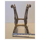 Vintage Gilt Cast Iron Musical Magazine Rack or Sheet Music Holder