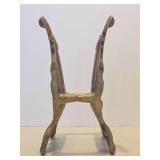 Vintage Gilt Cast Iron Musical Magazine Rack or Sheet Music Holder