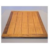 Nice Large Handmade Multi-Wood Inlaid Cribbage Board