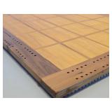 Nice Large Handmade Multi-Wood Inlaid Cribbage Board