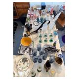 Contents of Table - Vintage Glassware, Collectibles etc #1