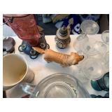 Contents of Table - Vintage Glassware, Collectibles etc #1
