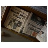 Contents of Dresser - Historic Newspapers etc