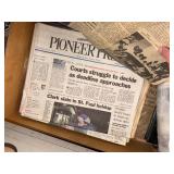 Contents of Dresser - Historic Newspapers etc