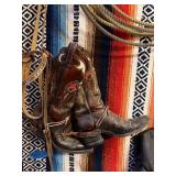 Group of Vintage Old Western Gear - Boots w/Old Spurs, Lassos & Hats