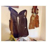 Group of Vintage Old Western Gear - Boots w/Old Spurs, Lassos & Hats