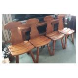 Very Nice Set of 4 Vintage Quality Thick Bentwood Side chairs