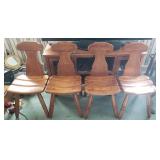 Very Nice Set of 4 Vintage Quality Thick Bentwood Side chairs