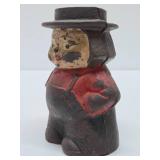 Old Vintage Cast Iron Amish Man Coin Bank