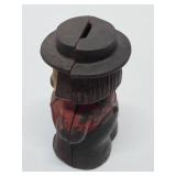 Old Vintage Cast Iron Amish Man Coin Bank