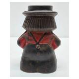 Old Vintage Cast Iron Amish Man Coin Bank