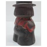 Old Vintage Cast Iron Amish Man Coin Bank