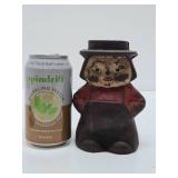 Old Vintage Cast Iron Amish Man Coin Bank