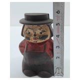 Old Vintage Cast Iron Amish Man Coin Bank