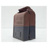 Vintage Cast Iron Postal Box Coin Bank