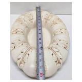 Vintage RED WING Art Pottery Deer Flower Frog w/Original Base