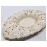 Vintage RED WING Art Pottery Deer Flower Frog w/Original Base