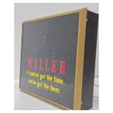 Awesome Working Vintage Lighted MILLER Bouncing Ball Motion Beer Sign