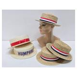 Group of Vintage Straw Hats & Political Campaign Hats