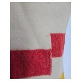 Vintage Hudson Bay Style Wool Blanket from Montgomery Wards