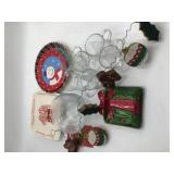 Christmas dishes and decorations