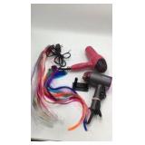 2 Hair dryers and hair accessories