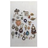 Assortment of Brooches and Necklace Pendants