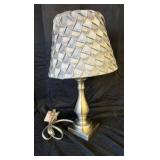 2 silver lamps
