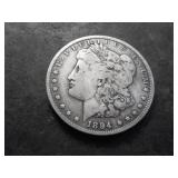 1894 O Morgan Silver Dollar